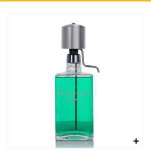 The Perfect Measure Mouthwash Decanter With Chrome Pump Dispenser